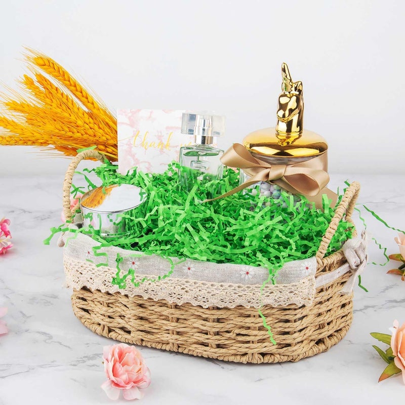 Caleihd 1LB Crinkle Paper Filler Cut Shredded Paper, Gift Box Baskets Wrapping and Filling for Easter, Birthday, Wedding, Christmas Decoration(Green) - Image 2